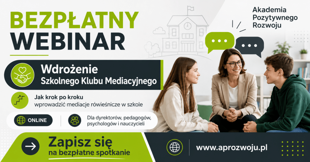Webinar o wdrożeniu Szkolnego Klubu Mediacyjnego – Wojciech Jabłoński
